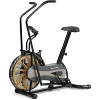 SportPlus I Air Bike I Gym Bike for Home, Heimtrainer Fahrrad, mit Luftwiderstand & App kompatibel, Crossfit Heimtrainer für HIIT, Fitness-Bike trainiert Arme und Beine, bis 100 kg, SP-FB-1100-B-iE