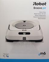 IRobot Braava jet m6 m6138 Robot na mokré mopovanie, štvorcový, biely/sivý