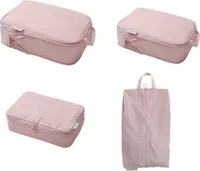 4 Stück Packwürfel,Compression Pouch,Kofferorganizer Koffer Organizer Packing Cubes