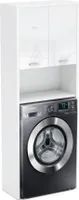 STIV Möbel | Waschmaschinenschrank, Badezimmerschrank, Freistehender Pfosten 64 CM, Weiß Glanz