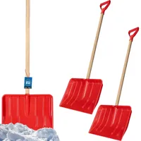 KOTARBAU® 2er Set Schneeschaufel Kinder-Schneeschaufel Kinder Schneeschieber Kinderschaufel Holz Stiel mit Gesamtlänge 84 cm