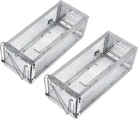 RatzFatz® 2x Lebendfalle Premium Mausefalle, Köder, Rattenfalle, Groß, XL, Profi, Garten & Haus, Tierfalle Set, ua Hasen & Hamster, Mehrfach, Lebend, Jagd, Käfig, Box, Aussen, Kastenfalle