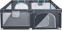 ONVAYA® Laufgitter | Laufstall für Babys | 120 x 160 cm | Schutzgitter für Kinder | Rechteckiges Krabbelgitter | Absperrgitter | Babyzaun in Grau | sicher & schadstofffrei