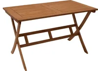 DEGAMO Gartentisch Klapptisch Esstisch Holztisch BONITA 120x70cm rechteckig, Eukalyptus Holz geölt