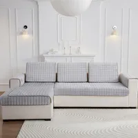 Weiche Flanell Sofabezug  1 2 3 4 Sitzer Sofabezüge Couch Überzug L Form Ecksofa Überwurfdecke, Sofahusse rutschfest Sofa Abdeckung,Hellgrau,90x180cm/Sitzbezug