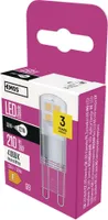 EMOS LED žárovka Classic JC / G9 / 1,9 W (22 W) / 210 lm / neutrální bílá, ZQ9527