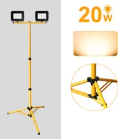 Jopassy LED reflektor so statívom reflektor vonkajšie stavebné reflektory IP66 reflektor pre záhradu dvor dvor 2X20W teplá biela