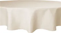 Tischdecke rund 160 cm ecru Leinenoptik Lotuseffekt Tischwäsche Wasserabweisend