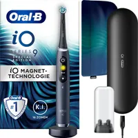 Oral-B iO 9 Special Edition Elektrische Zahnbürste, Lade-Reiseetui, black onyx