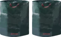 2x Pytle na zahradní odpad 500L Zahradní pytel s dvojitým dnem pro opakované použití