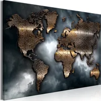 Modernes Wandbild k-A-0501-b-a (120x80 cm) - 1 Teilig Bilder Fotografie auf Leinwand Foto Bild Dekoration Wand Bilder Kunstdruck WELTKARTE