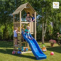 Fungoo Spielturm / Gartenspielhaus CAROL1, mit Rutsche 2,2m & Sprossenwand; 03030