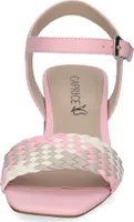 Caprice Damen Sandalette Schnalle Flechtoptik Karreé 9-28320-42, Größe:39 EU, Farbe:Rosa
