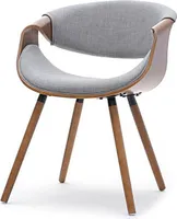 Design-Esszimmerstuhl SAROLTA – Nussbaum/ Grau 2