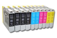vhbw 10x Tintenpatronen kompatibel mit Brother FAX-Serie Fax-1355, Fax-1460, FAX-1360 Drucker - Set Cyan, Magenta, Yellow, Schwarz (Kompatibel)