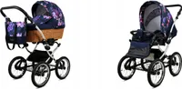 Babylux® Classic Exclusive | 2in1 Kinderwagen Bambimo | Royal Magnolia | Kombikinderwagen | Kinderwa