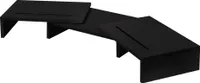 ML-Design Dual Monitor Stand Riser, 110x27x10,5 cm, černý, ze dřeva, stojan pro 2 monitory s nastavitelnou délkou a úhlem natočení, 2 úchytné otvory, podstavec obrazovky, stojan pro vyvýšení monitoru