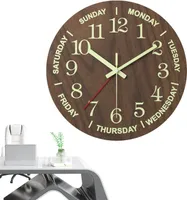 Leuchtende Wanduhr, 30,5 cm (12 Zoll) beleuchtete Wanduhr, geräuschlos, nicht tickend, leuchtende Wanduhren, batteriebetrieben, leuchtende Wanduhr