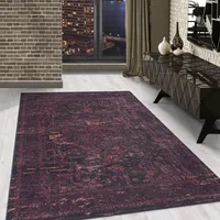 Carpetsale24 Waschbarer Teppich Wohnzimmer Kurzflor Moderner Stil Rutschfester Teppich Schlafzimmer Pflegeleicht Grösse 80x250 cm