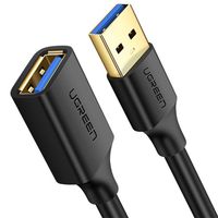 Ugreen 3m Kabel Verlängerungsadapter USB 3.0 (weiblich) - USB 3.0 (männlich) Kabel für Computer, Smartphones USB-Adapter schwarz