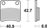 Podkładka do skutera SBS 115HM (komplet na tarczę) Street Ceramic