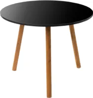 2.03 Drevený príručný stolík OVAL - cca 45 x 35 cm - Farba: čierna