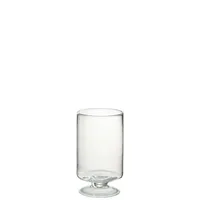 J-Line - Windlicht am Fuß 'Rundes Glas' - Transparent - Klein