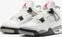 Nike Air Jordan 4 Retro "White Cement" Weiß/Grau, Größe: 41