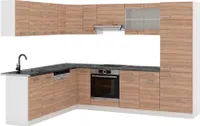 Vicco Eckküche R-Line, 227 x 287 cm , AP Anthrazit, Sonoma/Weiß