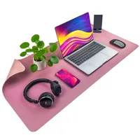 Ochranná podložka pod klávesnici a myš na stůl 90x45 cm, růžová tmavá a světlá