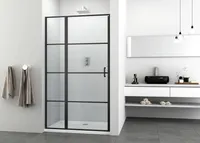 Schwenktür 100 cm schwarz matt