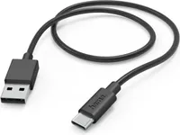 Hama Ladekabel, USB-A - USB-C, 1 m, Schwarz