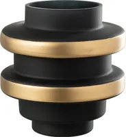 J-Line Vase Kyle Glas Schwarz/Gold Large