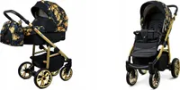 BabyLux® Color Lux | 2in1 Kinderwagen Bambimo | Gold Jungle | Kombikinderwagen | Kinderwagenset | Bu