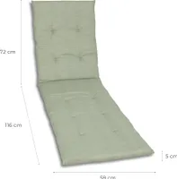 GO-DE Textil, Liegenauflage Rollliege, Einzelset, Farbe: hellgrün, Maße ca.: 188 cm x 58 cm x 5 cm, Rückenhöhe: 140