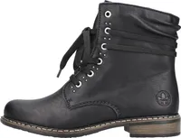 Rieker buty damskie botki sznurowane botki czarne rekreacyjne, rozmiar buta:36 EU
