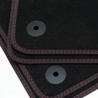 Gummimatten passend für Golf 5 6 Jetta Scirocco Automatten Gummi Fußmatten  Passform 4-teilig schwarz inkl. Befestigung : : Auto & Motorrad