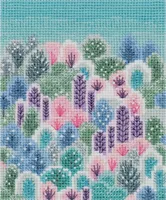 Klart Kreuzstich Stickpackung "Flauschiger Winter", Zählmuster, 9,5x12,5cm