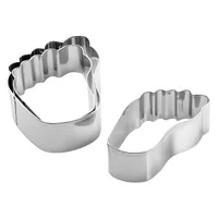 Westmark 31972260 Ausstechformen Käse-Füße, Edelstahl, H 6,5, 8 und 11 cm, silber, 3-teilig (1 Set)