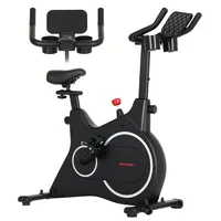 SPORTNOW Liegeergometer für Zuhause Heimtrainer mit Magnetwiderstand, LCD-Monitor, Sitzergometer mit Verstellbarem Sitz und Griff, Tablet-Halter