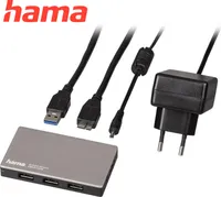 USB-3.0-Hub 1:4, mit Ladefunktion und Netzteil (00054544)