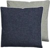 biberna Melange-Flanell Bettwäsche Paspel Uni 80x80 cm Marine