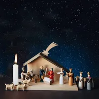 Weihnachtskrippe komplett (14-teilig)