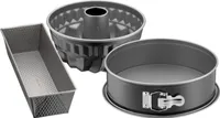 Kaiser Inspiration Backformen-Backset, 3-teilig, mit Springform (Flachboden), Bund-/ Gugelhupfform, Königskuchenform, antihaftbeschichtet, auslaufsicher