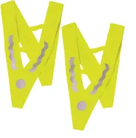 Anlisng Warnweste, 4PCS Gelb Reflektierende Sicherheitswesten, 360 Grad  Reflektierenden Streifen Weste, Neon Gelb Reflektierend Warnweste, Auto