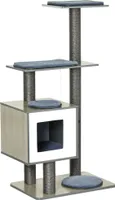 PawHut Katzenkratzbaum Katzenbaum Katzenspielzeug Kletterbaum Sisal Polster Liegefläche mit Ball Grau 71,5 x 49,5 x 120 cm