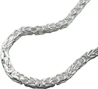 Armband ca.3mm Königskette vierkant glänzend Silber 925 19cm