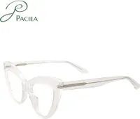 Brille Ohne Sehstärke Damen Cat Eye Blaulichtfilter Oversized Vollrandrahmen Transparent