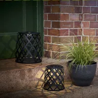 Star LED-Solar-Laterne 'Calabria', Metall, ca.26x28 cm, Schwarz