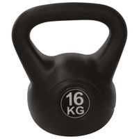 kettlebell PVC 16 kg černý